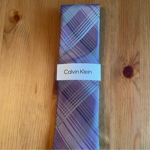 Calvin Klein Purple Silk Tie
